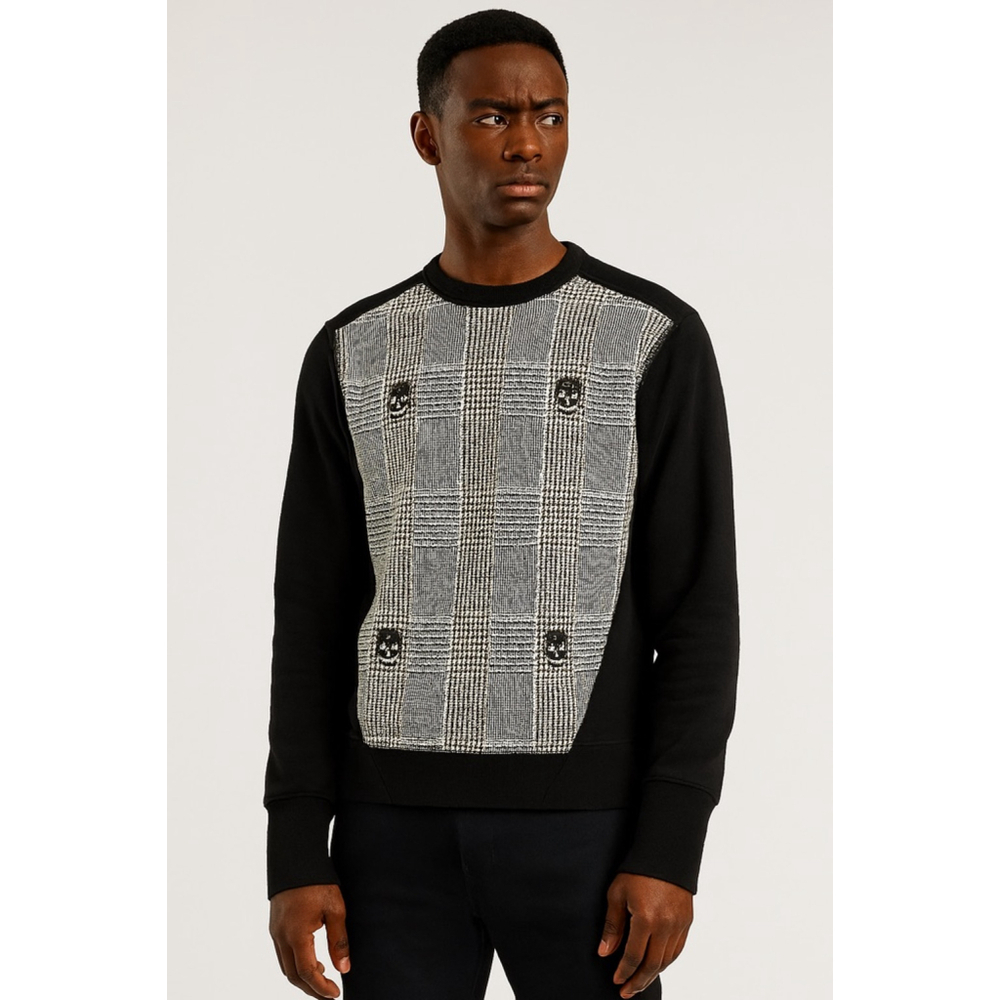 Alexander McQueen Skull Jacquard Sweatshirt – Rare Black